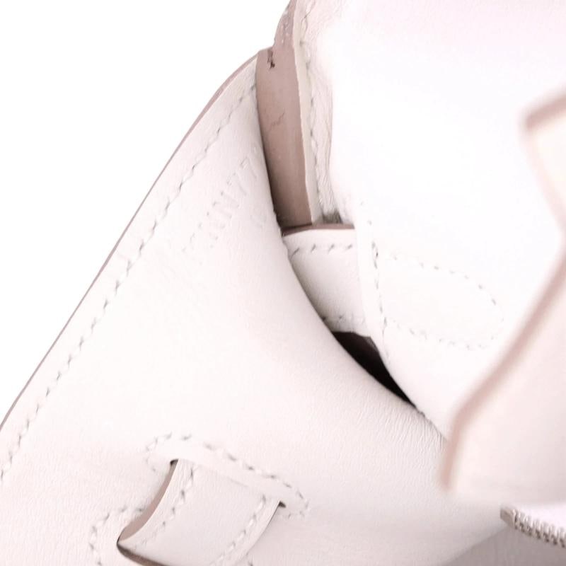 Hermes Birkin Handbag Grey Swift with Palladium Hardware 25 - 8