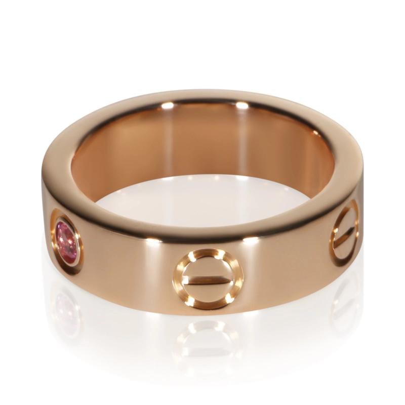 Cartier Rose Gold Pink Sapphire Love Ring - 2