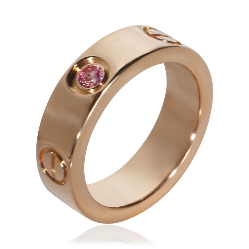 Cartier Rose Gold Pink Sapphire Love Ring - 4