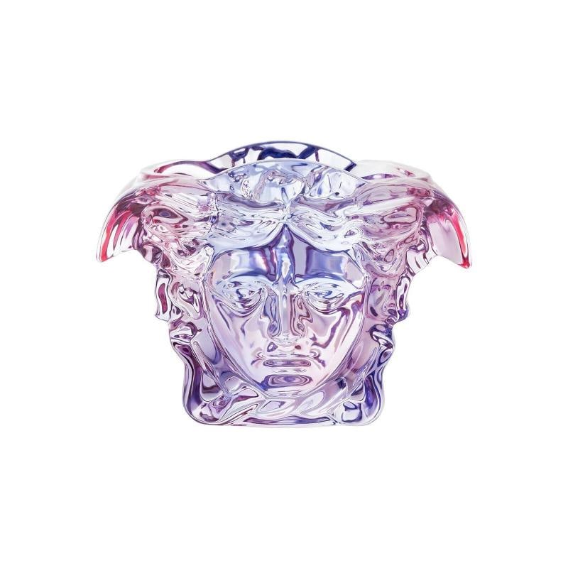 Versace Rosenthal Medusa Grande Vase H. 19 cm (7.48") Pink-Blue, in Crystal (1 of 3)