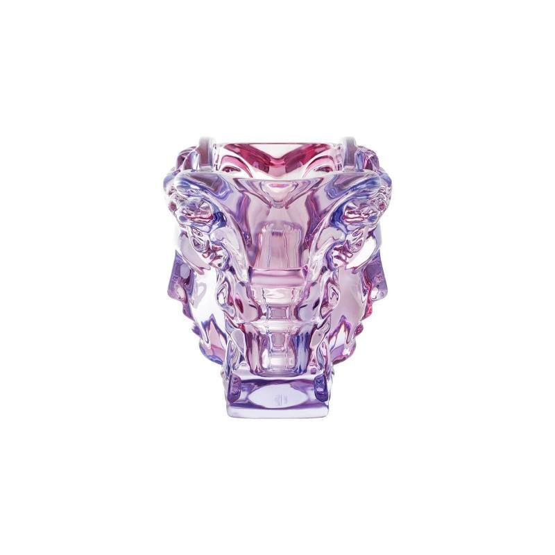 Versace Rosenthal Medusa Grande Vase H. 19 cm (7.48") Pink-Blue, in Crystal - 3