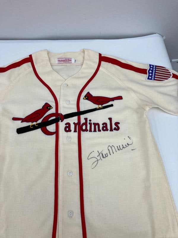 Stan Musial Signed St. Louis Cardinals Mitchell & Ness Jersey Beckett COA - 2