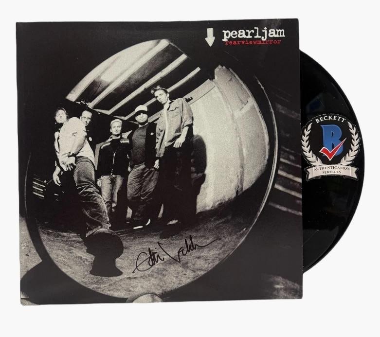 Eddie Vedder Signed Autograph Pearl Jam Rierviewmirror LP Vinyl BAS Beckett: Industry: Music,Signed: Yes,Autograph Authentication: Beckett,Object Type: Record,Original/Reproduction: Original,Country of Origin: United States