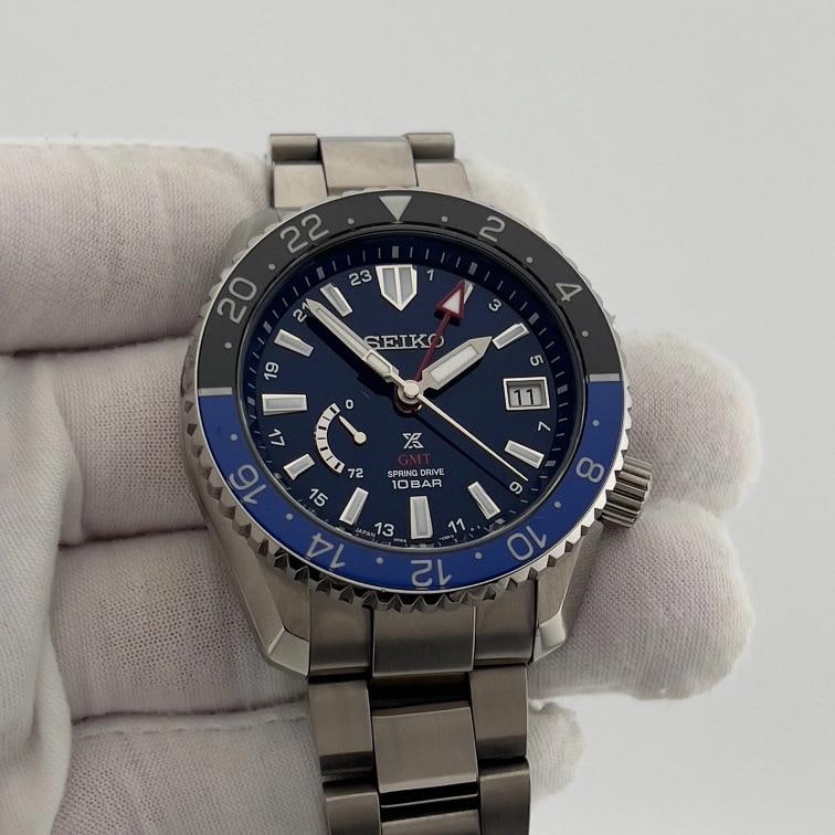Seiko Prospex LX GMT Spring Drive SNR033 44.8mm Blue Black Titanium Box Papers - 3
