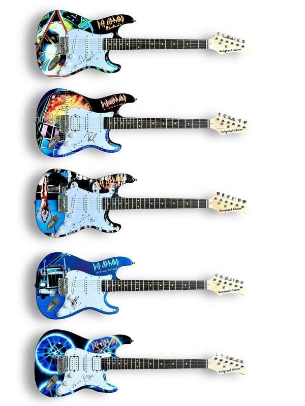 DEF LEPPARD Signed Guitar Lot 5 HOLY GRAIL COLLECTION JSA COA ELLIOTT COLLEN +3: Industry: Music,Signed: Yes,Autograph Authentication: James Spence (JSA),Object Type: Guitar & Guitar Pick,Original/Reproduction: Original,Country of Origin: United States You are looking at a