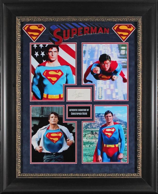 Christopher Reeve Superman Authentic Signed & Framed 3x5 Index Card BAS #AC33413: Object Type: Photograph,Autograph Authentication: Beckett,Industry: Movies,Original/Reproduction: Original,PRODUCT_COA: Beckett,PRODUCT_SIGNED_BY_NAME: Christopher Reeve,PRODUCT_SIGNED_BY_BRAND:
