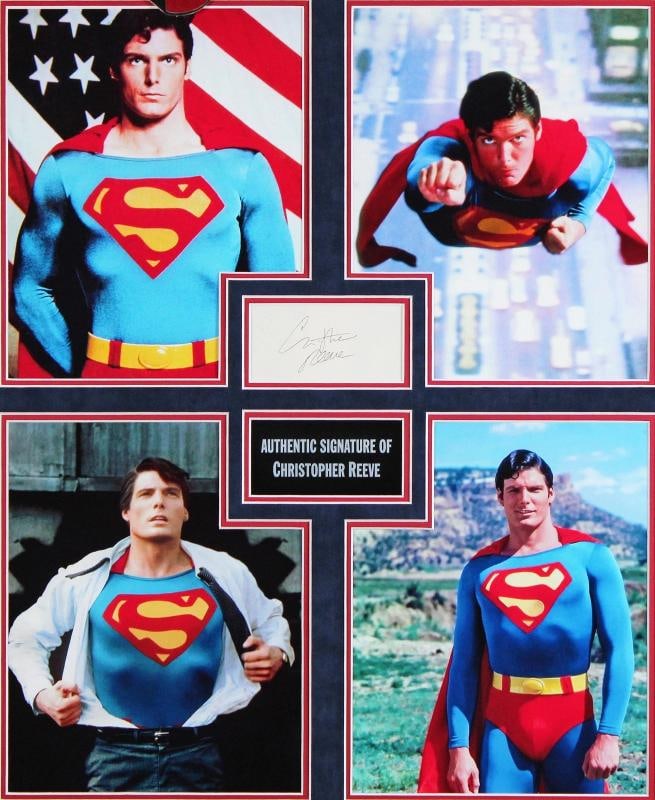 Christopher Reeve Superman Authentic Signed & Framed 3x5 Index Card BAS #AC33413 - 2
