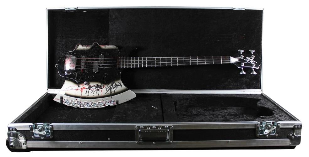 Gene Simmons Authentic Signed & Inscribed Stage Used Axe Guitar & Case BAS LOA - 2