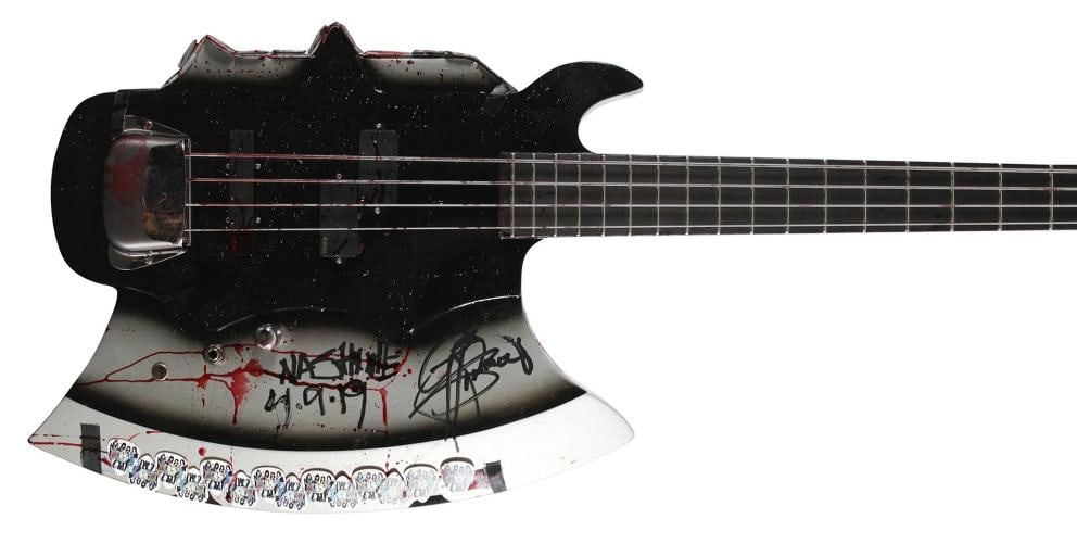 Gene Simmons Authentic Signed & Inscribed Stage Used Axe Guitar & Case BAS LOA - 5