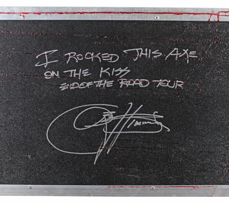 Gene Simmons Authentic Signed & Inscribed Stage Used Axe Guitar & Case BAS LOA - 9