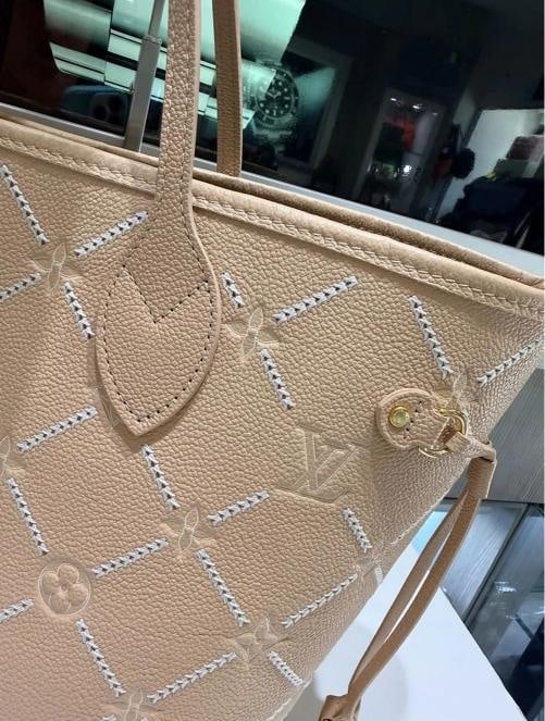 Louis Vuitton Neverfull MM Monogram Empreinte Couture in Hazelnut - 6