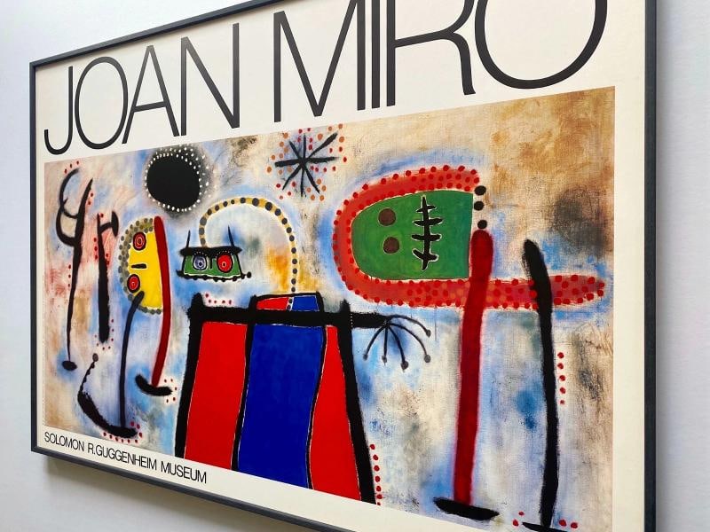 JOAN MIRO RARE 1986 LITHOGRAPH PRINT FRAMED MODERNIST POSTER " PAINTING " 1953 - 11