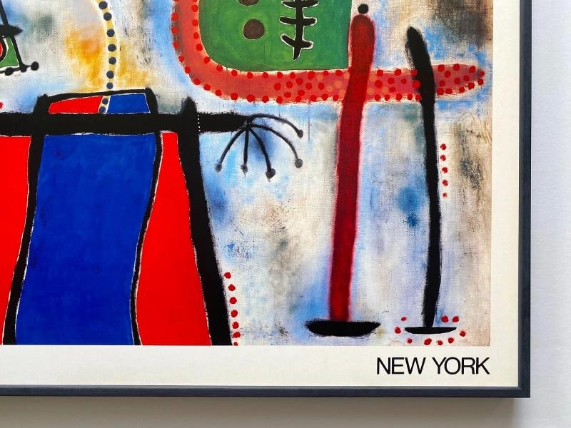 JOAN MIRO RARE 1986 LITHOGRAPH PRINT FRAMED MODERNIST POSTER " PAINTING " 1953 - 12