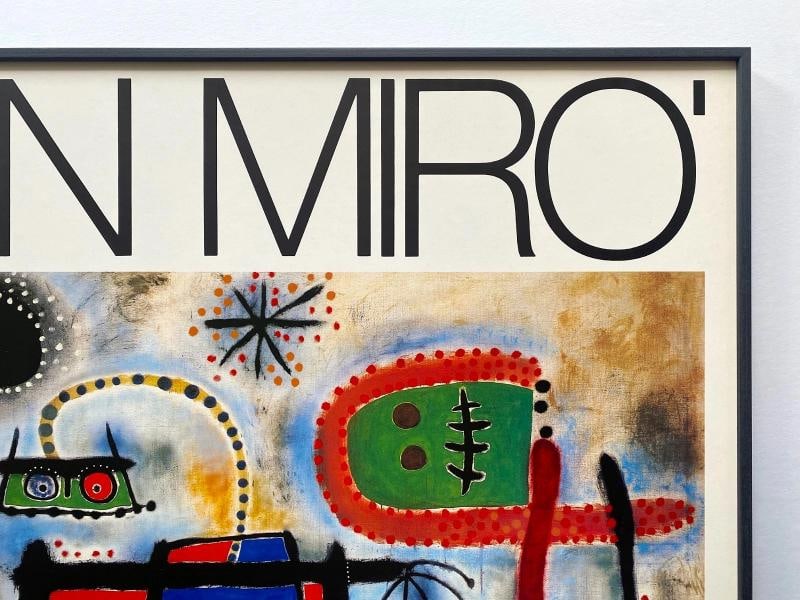 JOAN MIRO RARE 1986 LITHOGRAPH PRINT FRAMED MODERNIST POSTER " PAINTING " 1953 - 8