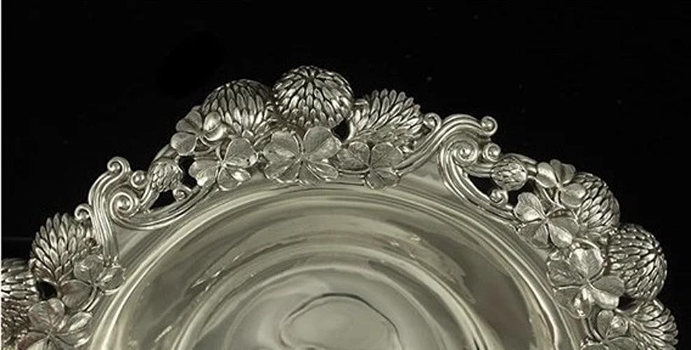 Gorgeous Antique Sterling Silver Tiffany Clover Bowls - 4
