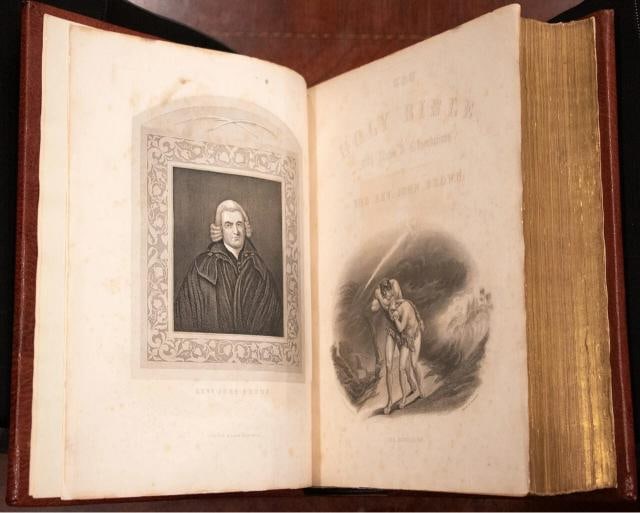 1868 Self-Interpreting Bible Large Family Bible 12" Tall Illustrated Fine Leathe - 10
