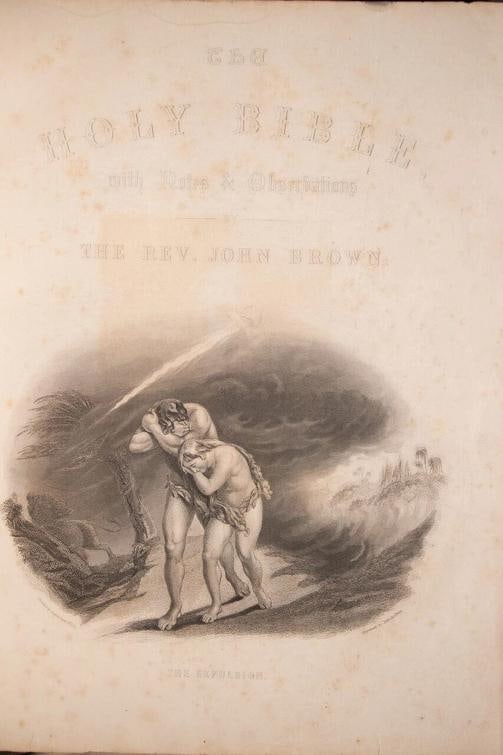 1868 Self-Interpreting Bible Large Family Bible 12" Tall Illustrated Fine Leathe - 11