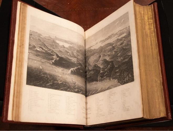 1868 Self-Interpreting Bible Large Family Bible 12" Tall Illustrated Fine Leathe - 14