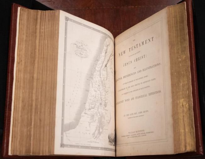 1868 Self-Interpreting Bible Large Family Bible 12" Tall Illustrated Fine Leathe - 19