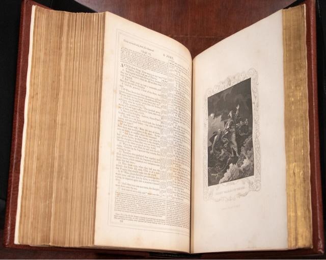 1868 Self-Interpreting Bible Large Family Bible 12" Tall Illustrated Fine Leathe - 20