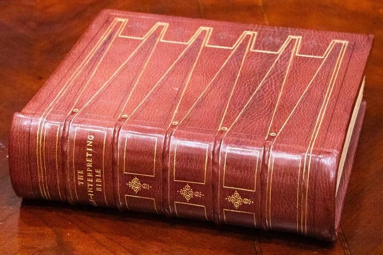 1868 Self-Interpreting Bible Large Family Bible 12" Tall Illustrated Fine Leathe - 5