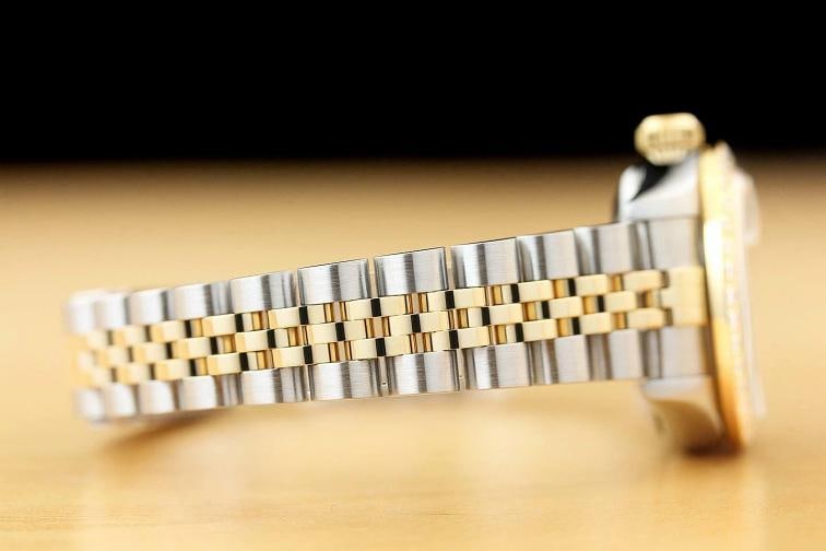 ROLEX LADIES DATEJUST 79173 CHAMPAGNE 18K YELLOW GOLD DIAMOND STEEL WATCH - 8