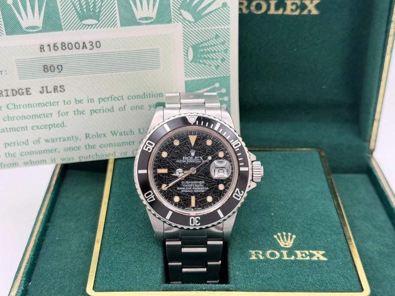 Rolex Submariner 16800 40mm Black SPIDER DIAL Stainless Steel Box Papers - RARE: Condition: Pre-owned - Fair,Bezel Color: Black,Year Manufactured: 1980-1989,Vintage: Yes,Band/Strap: Rolex Oyster,Case Color: Silver,Department: Men,Watch Shape: Round,Style: Casual, Classic, Dress/Fo