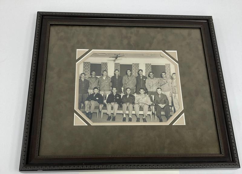 Joe Dimaggio Signed World War 2 US Army Photo Framed JSA COA - 3