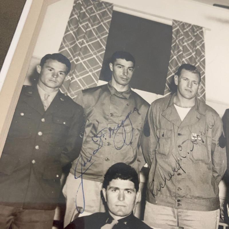 Joe Dimaggio Signed World War 2 US Army Photo Framed JSA COA - 4
