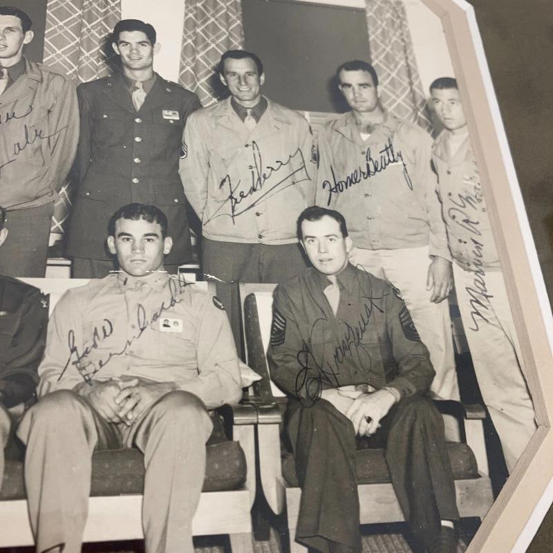 Joe Dimaggio Signed World War 2 US Army Photo Framed JSA COA - 7