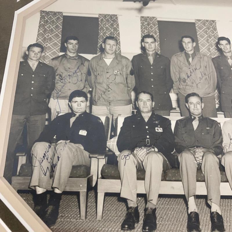 Joe Dimaggio Signed World War 2 US Army Photo Framed JSA COA - 8