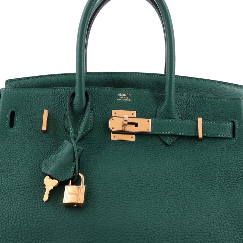 Hermes Birkin Handbag Green Togo with Gold Hardware 30 - 6