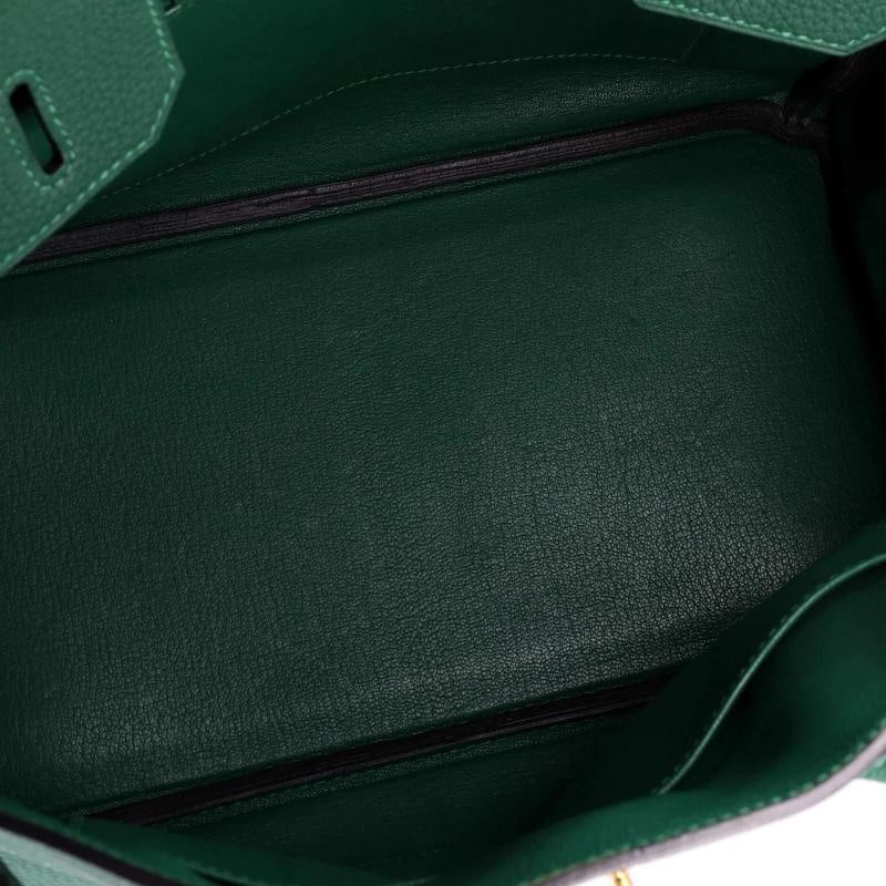 Hermes Birkin Handbag Green Togo with Gold Hardware 30 - 7