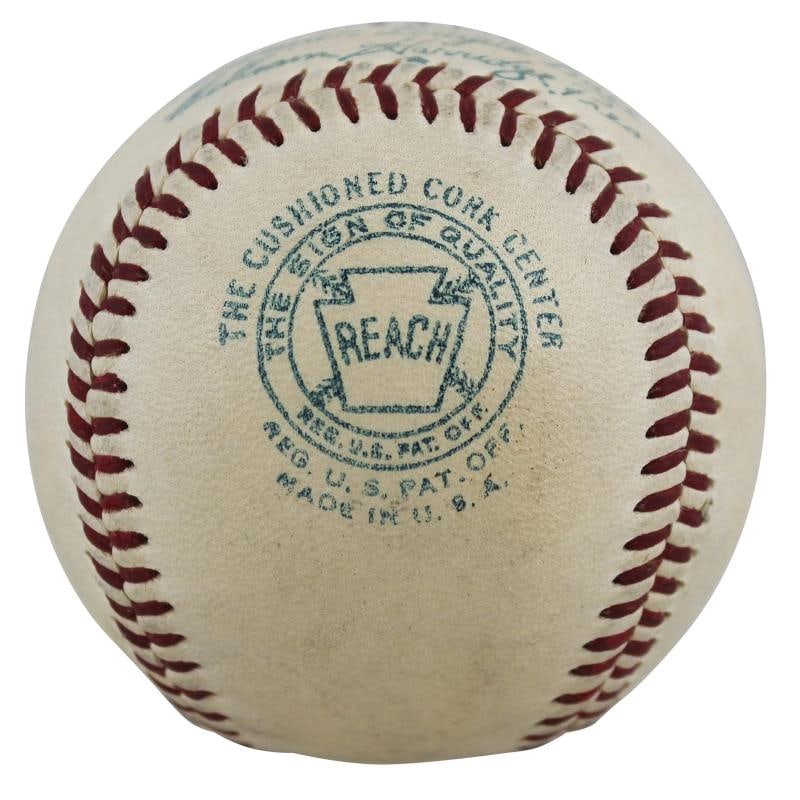 A's Connie Mack Authentic Signed Harridge Oal Baseball Autographed BAS #A40373 - 5