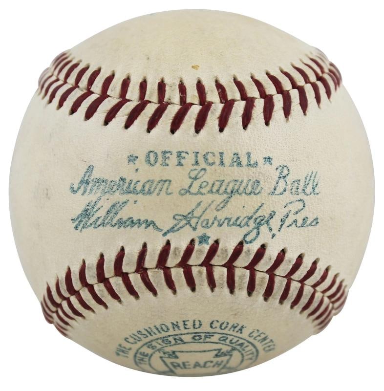 A's Connie Mack Authentic Signed Harridge Oal Baseball Autographed BAS #A40373 - 6