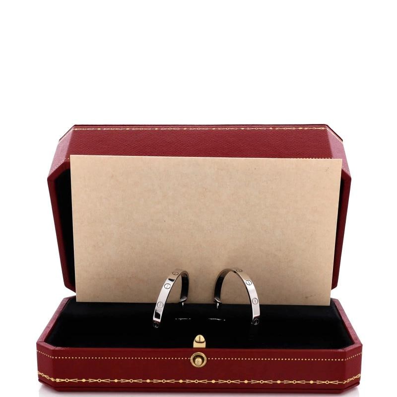Cartier Love Hoop Earrings 18K White Gold Large - 2