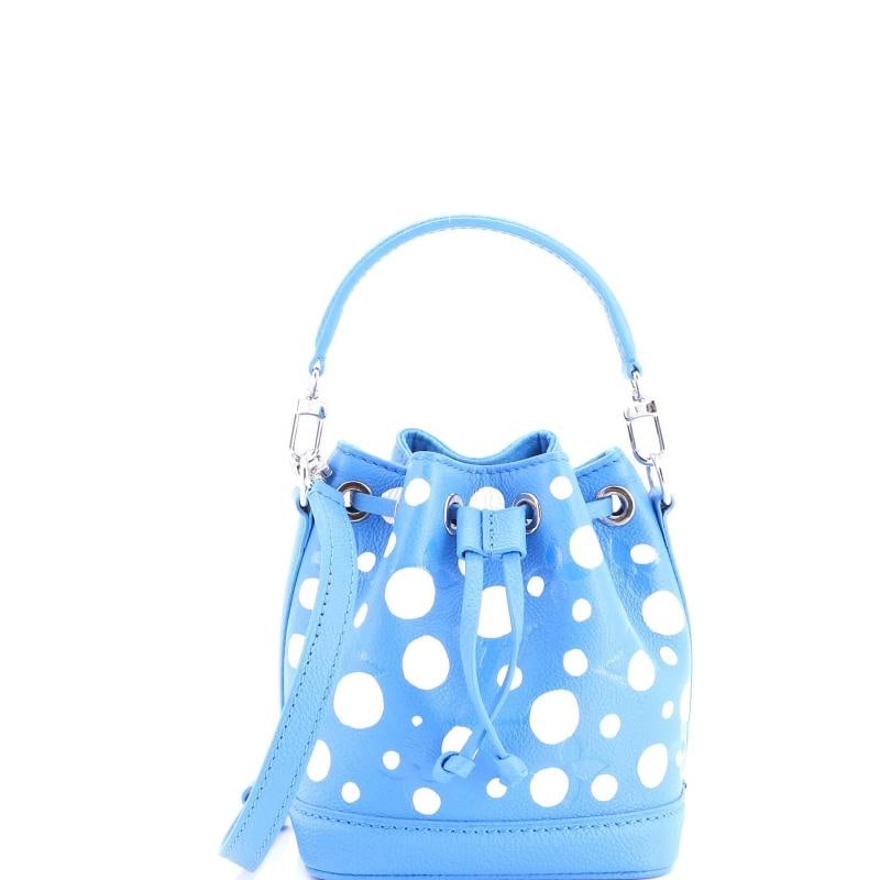 Louis Vuitton NeoNoe Handbag Yayoi Kusama Infinity Dots Monogram Empreinte Giant: Condition: Pre-owned - Excellent,Brand: Louis Vuitton,Exterior Material: Leather,Style: Bucket,Exterior Color: Blue,Department: Women,Size: Nano,Accessories: Extra Strap, With Strap Condition: Great. 