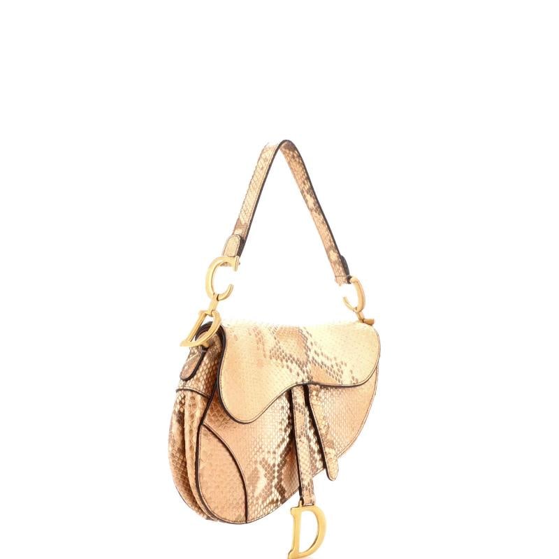Christian Dior Saddle Handbag Python Medium - 2