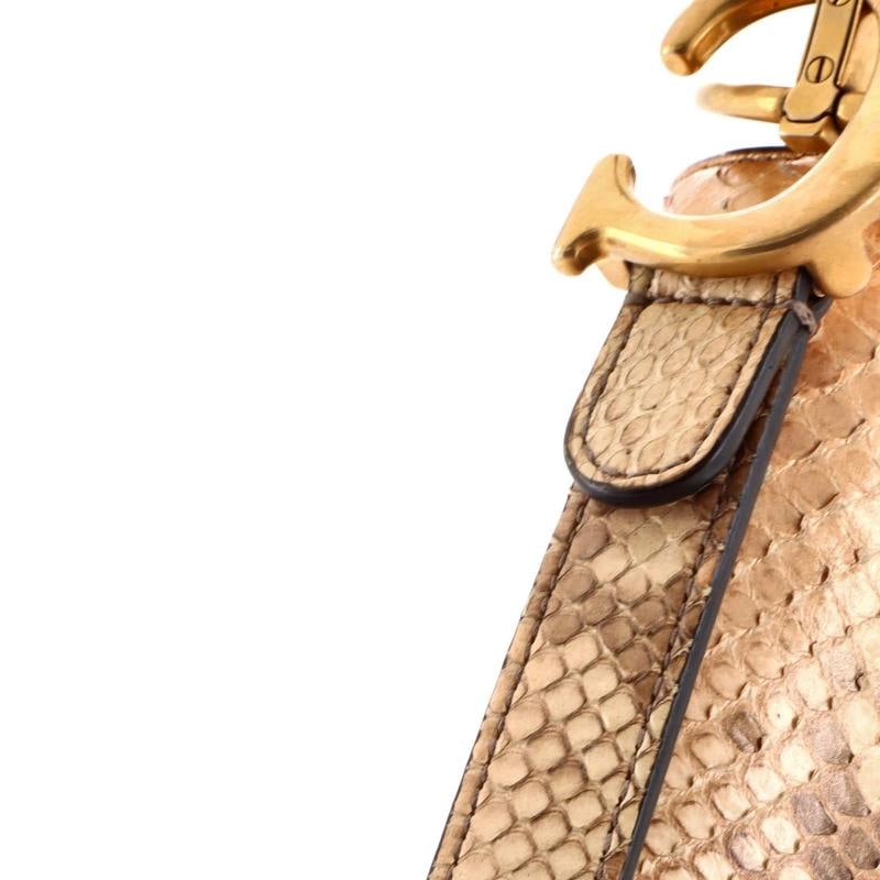 Christian Dior Saddle Handbag Python Medium - 7