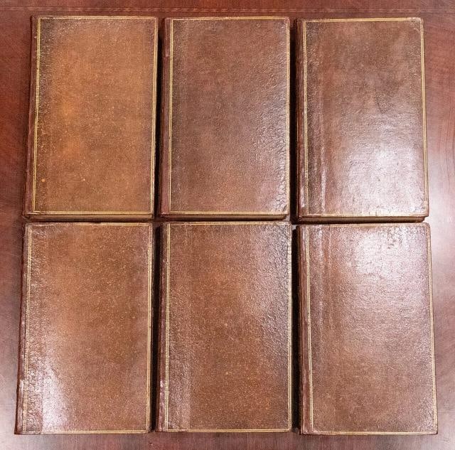 1813 Plutarch's Lives Fine Leather Bindings Great Condition - 3