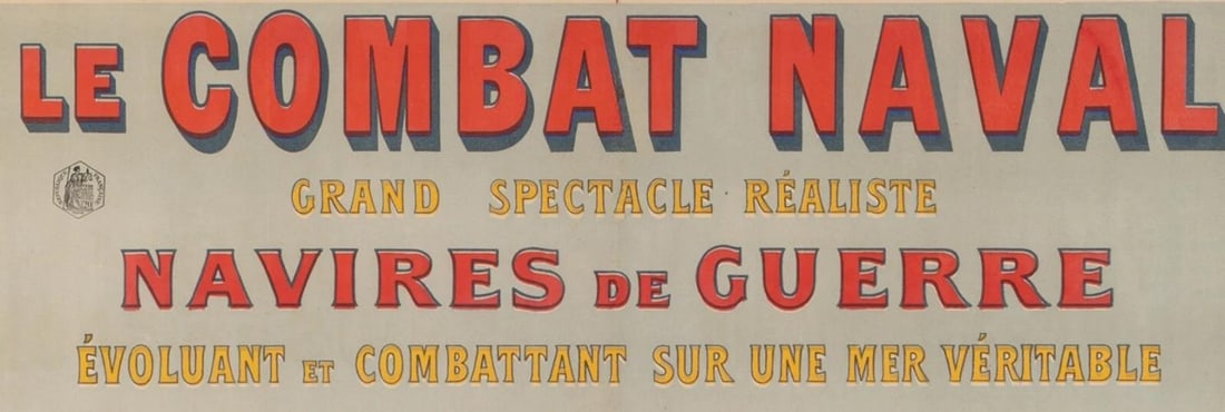 Original Poster - Naval Combat - 1900 Universal Exhibition - Warships Submarines - 3