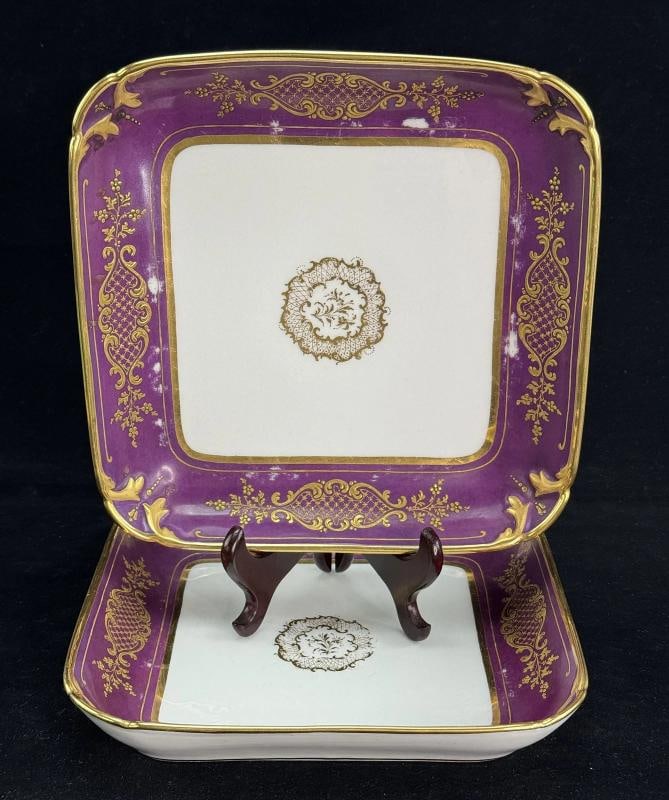 Antique French Paris Porcelain AndrÃƒÂ© et Cie 2 Purple Gilded Floral Serving Bo: Condition: Used: An item that has been used previously. The item may have some signs of cosmetic wear, but is ... Read moreabout the conditionUsed: An item that has been used previously. The item may