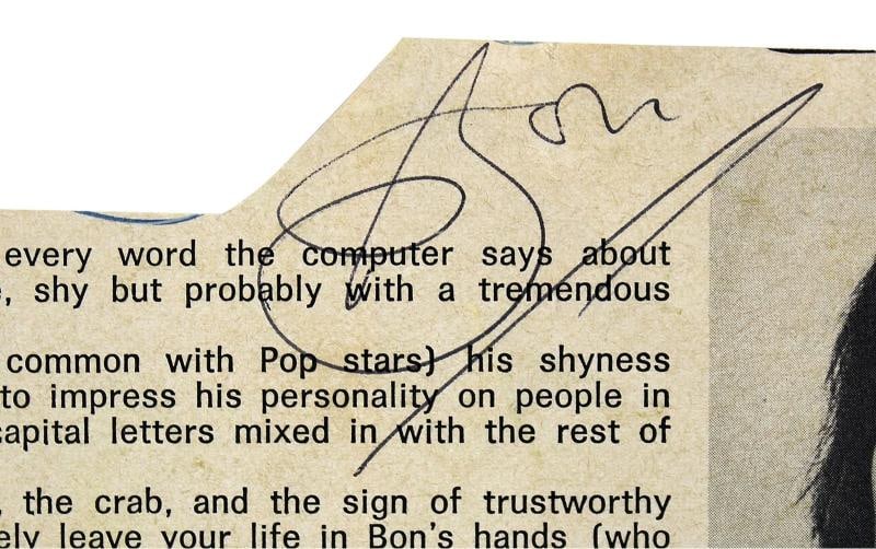 Bon Scott AC/DC Authentic Signed 3x6.75 Cut Signature Autographed JSA #BB39751 - 7