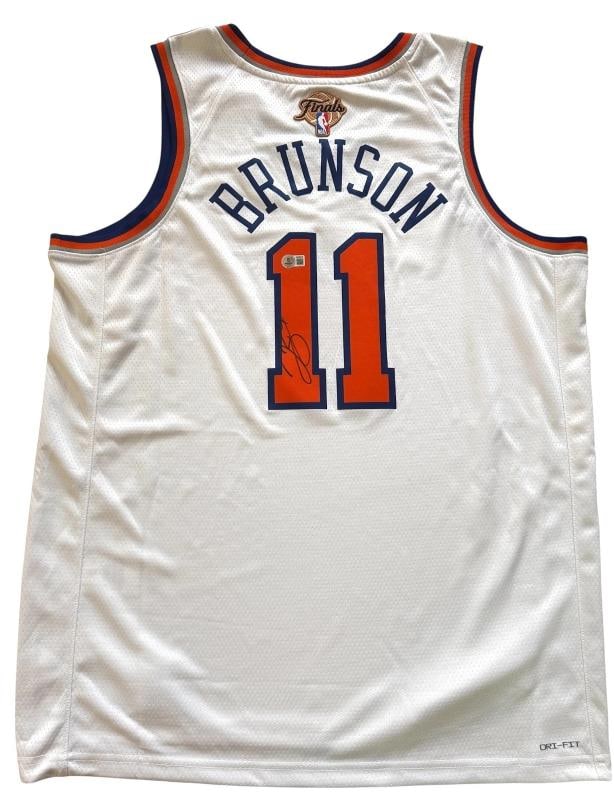 Jalen Brunson New York Knicks Signed Jersey Swingman Association 52 NWT Beckett - 2
