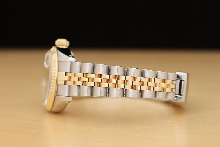 ROLEX LADIES DATEJUST 69173 CHAMPAGNE DIAMOND 2-TONE 18K YELLOW GOLD WATCH - 5