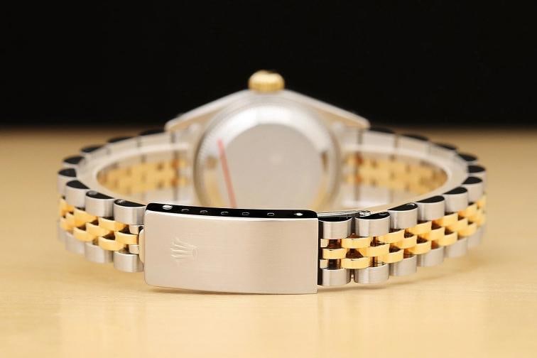 ROLEX LADIES DATEJUST 69173 CHAMPAGNE DIAMOND 2-TONE 18K YELLOW GOLD WATCH - 6