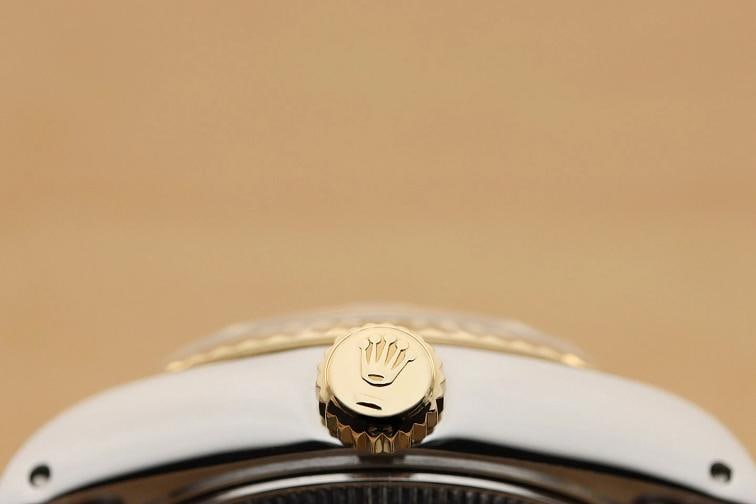 ROLEX LADIES DATEJUST 69173 CHAMPAGNE DIAMOND 2-TONE 18K YELLOW GOLD WATCH - 9