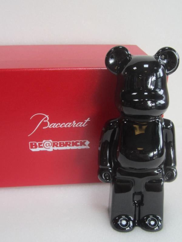 NEW BACCARAT CRYSTAL BE@RBRICK BLACK FIGURINE #2814153 BRAND NIB FRENCH - 2