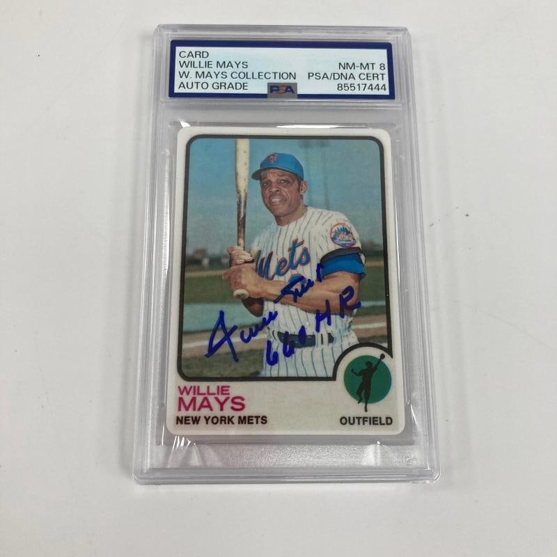 1973 Topps Willie Mays 660 Home Runs Signed Porcelain Baseball Card PSA DNA: Condition: Ungraded - Near mint or better: Not in original packaging or professionally graded ,Sport: Baseball,Type: Sports Trading Card,Autographed: Yes,Autograph Authentication: Professional Sports 