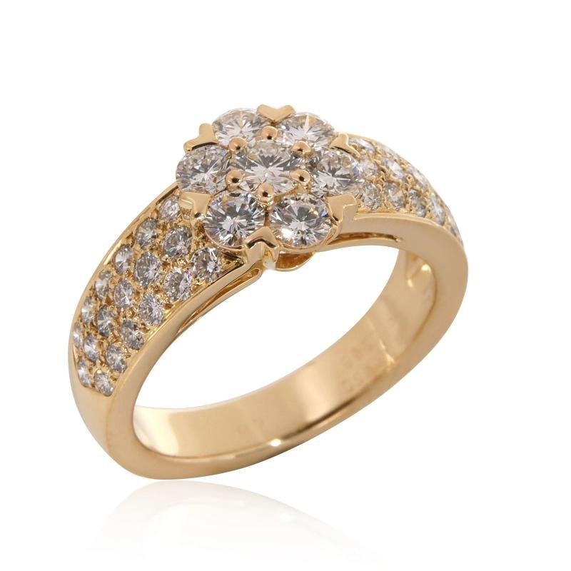 Van Cleef & Arpels Fleurette Diamond Ring in 18K Yellow Gold 1.15 CTW - 3